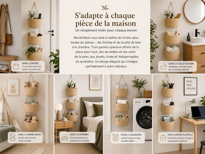 NordicNest – Panier de rangement suspendu