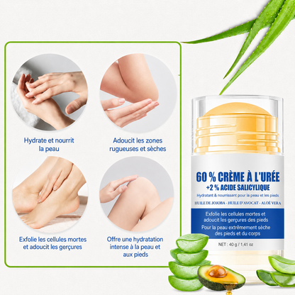 Crème hydratante et anti-crevasses pour les pieds