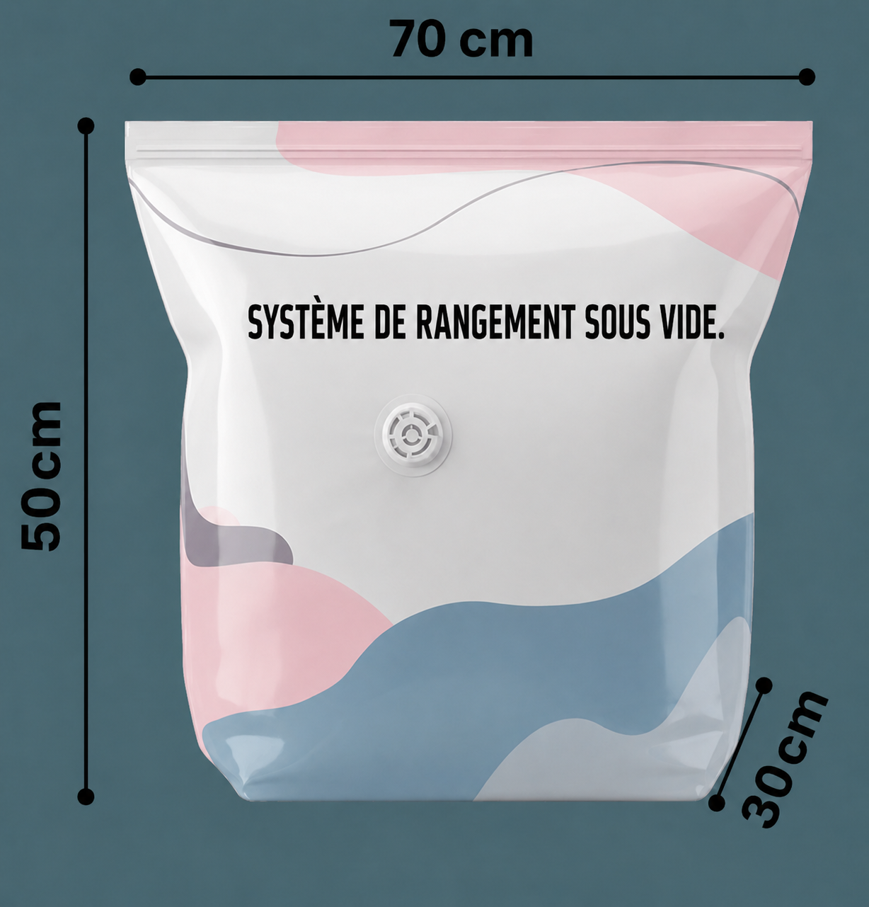 Sacs de rangement sous vide 3D sans pompe