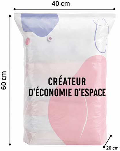 Sacs de rangement sous vide 3D sans pompe