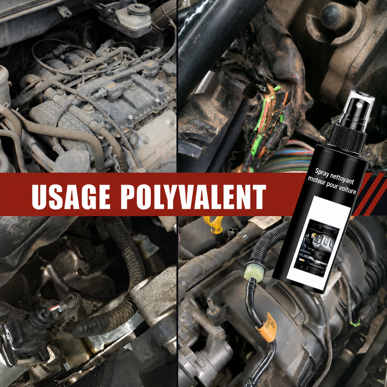 Spray nettoyant moteur