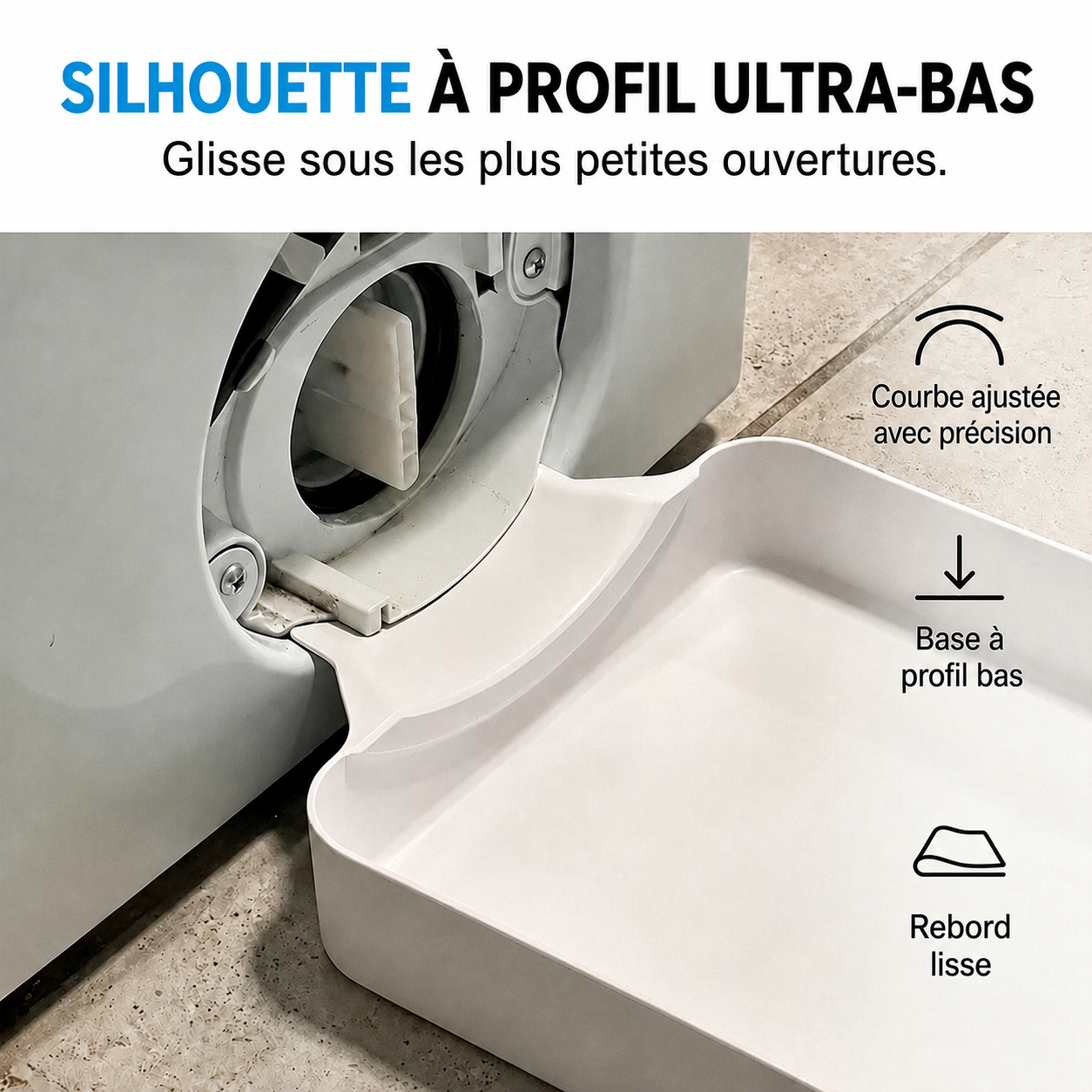 Bac de récupération pour machine à laver