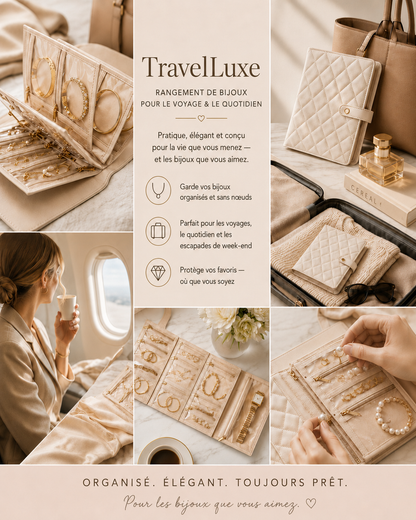 TravelLuxe – Boîte de rangement pour bijoux au quotidien et en voyage