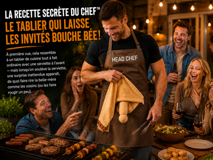 La recette secrète du chef – le tablier qui laissera vos invités sans voix !