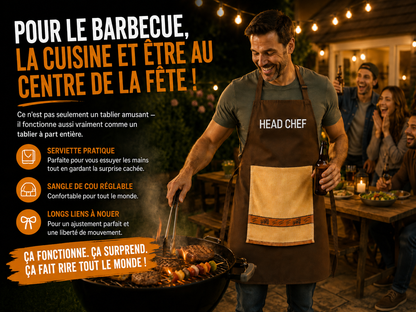 La recette secrète du chef – le tablier qui laissera vos invités sans voix !