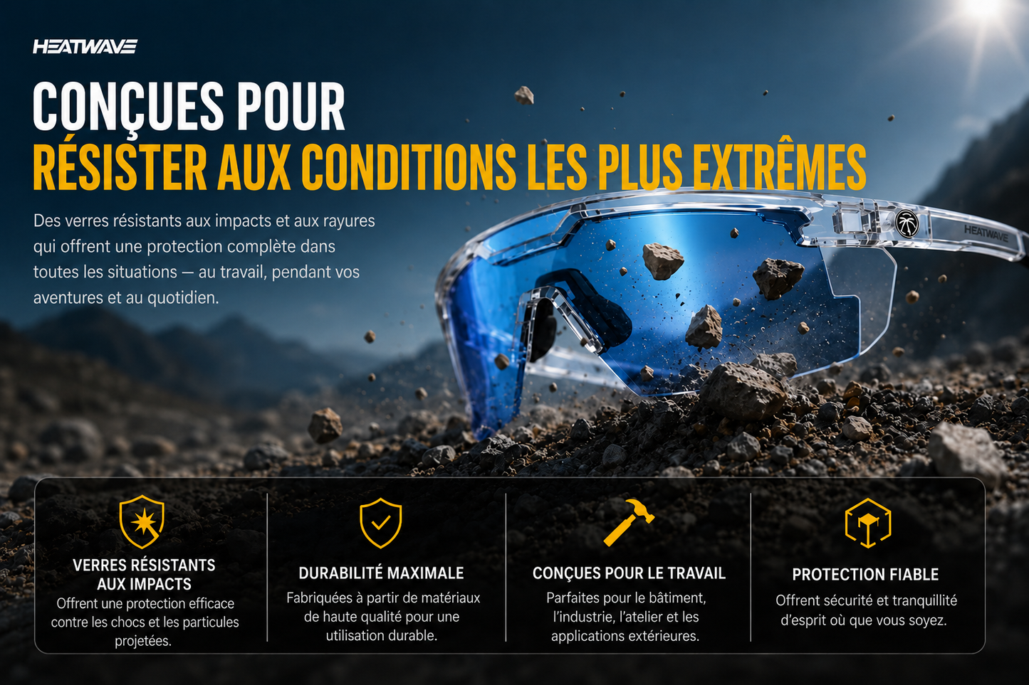 Lunettes de soleil à verres adaptatifs
