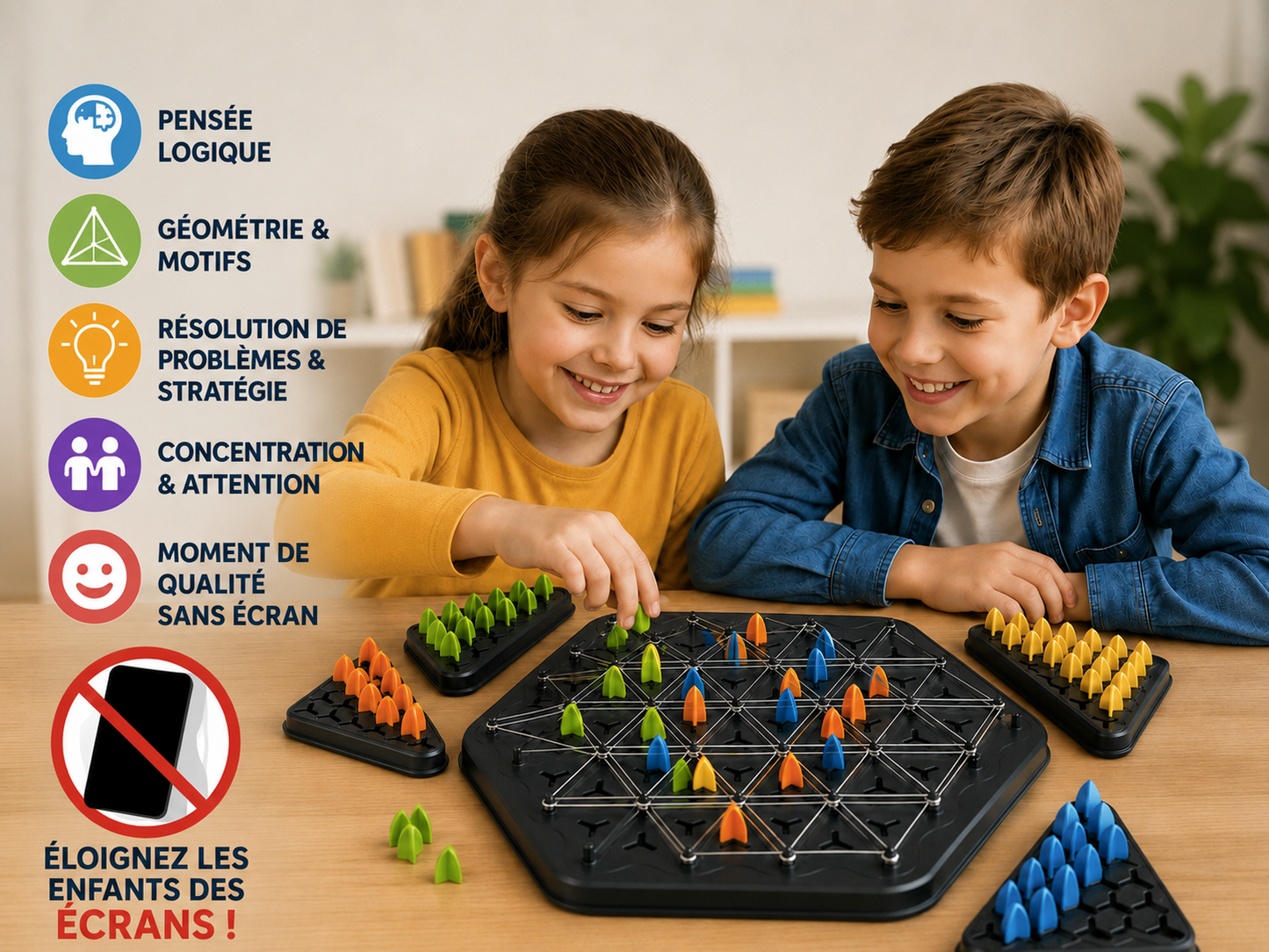 Chasse aux triangles : le jeu de société qui entraîne la logique et la géométrie