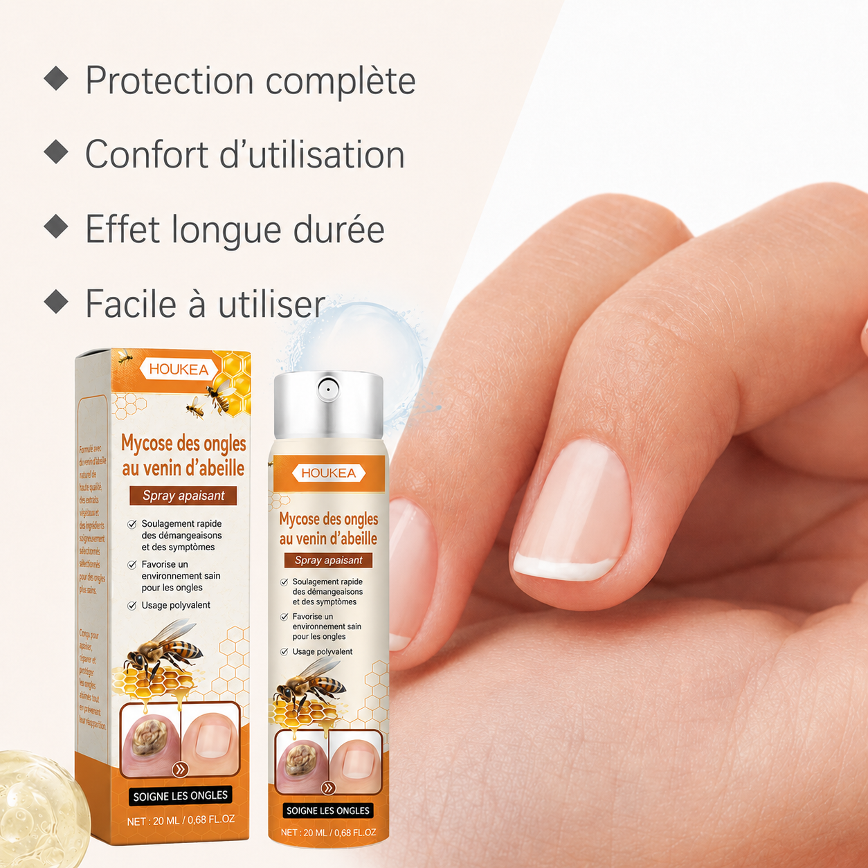 Spray au venin d’abeille contre les mycoses des ongles
