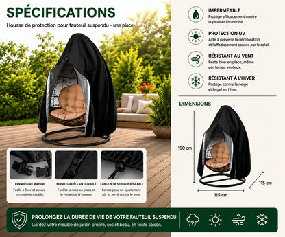 Housse imperméable pour fauteuil œuf