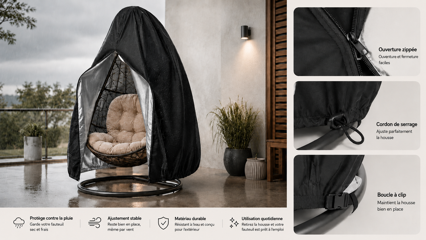 Housse imperméable pour fauteuil œuf