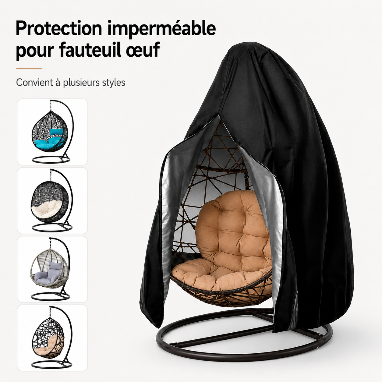 Housse imperméable pour fauteuil œuf