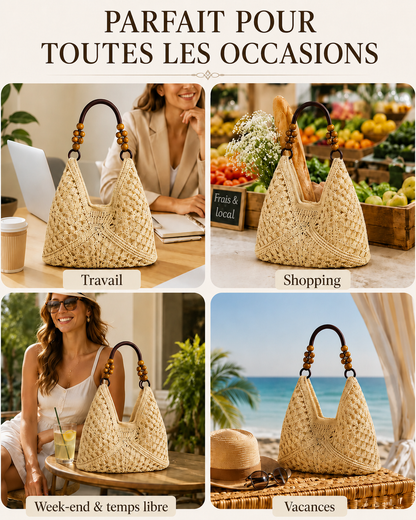 Sac cabas tissé bohème classique
