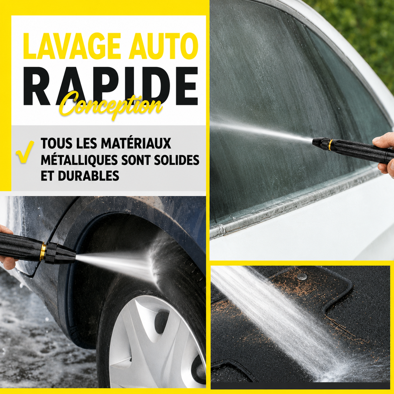 Nettoyeur haute pression amélioré pour lavage de voiture