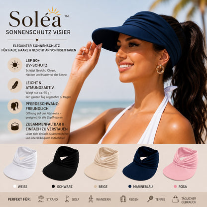 Soléa Visière Solaire – Protection solaire élégante pour la peau et les cheveux, pour des journées d’été confortables