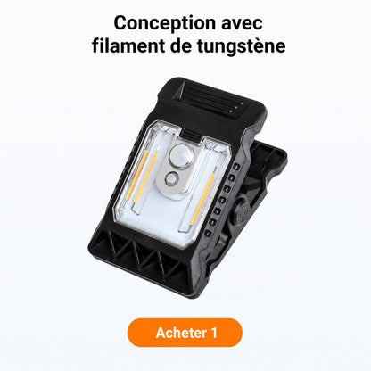 Lampe d’extérieur solaire avec détecteur de mouvement et fixation à clip