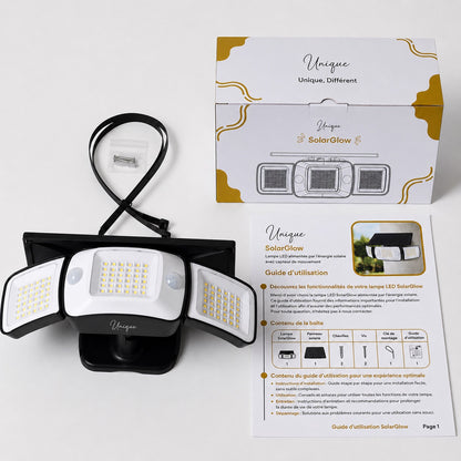 SolarGlow - Lampe d’extérieur solaire avec détecteurs de mouvement
