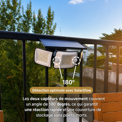 SolarGlow - Lampe d’extérieur solaire avec détecteurs de mouvement