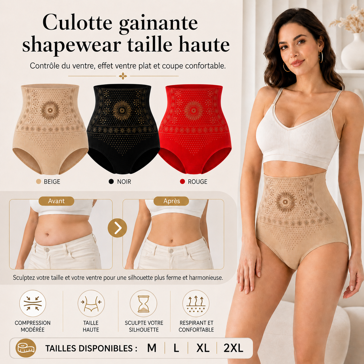 Short Gainant Taille Haute