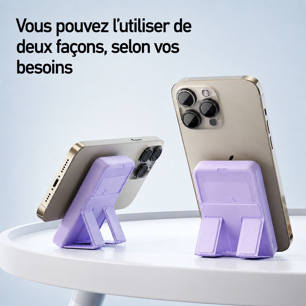 Batterie Externe Sans Fil Magnétique avec Support
