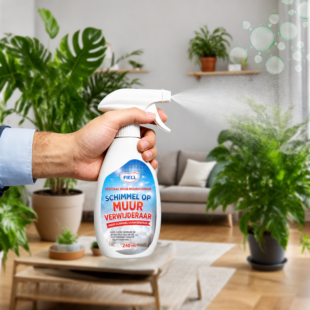 Spray Nettoyant Anti-Moisissure à Action Rapide pour Murs