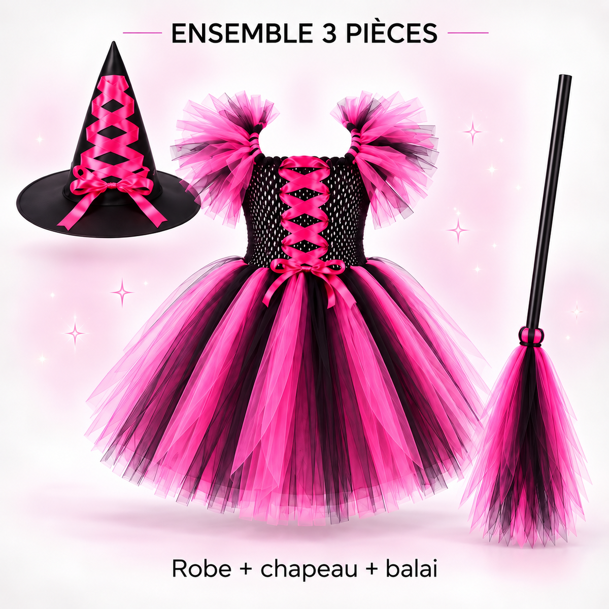 Sorcière Magique – Costume de sorcière trois pièces pour enfants
