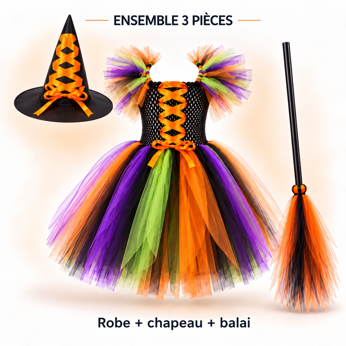 Sorcière Magique – Costume de sorcière trois pièces pour enfants