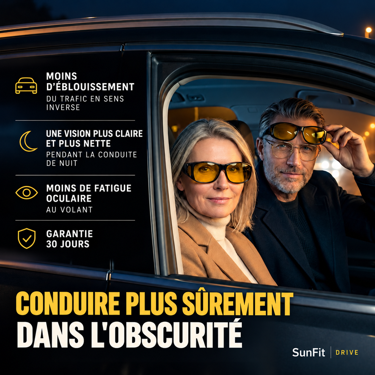 Sun Fit™ Lunettes de conduite de nuit
