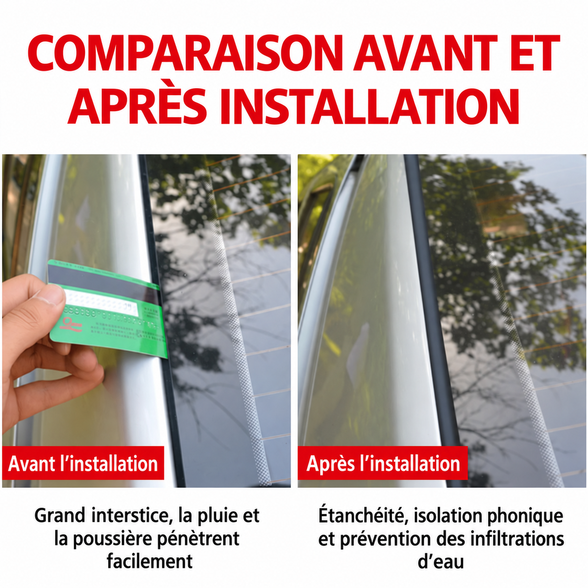Joint d’étanchéité en caoutchouc pour voiture à découper sur mesure