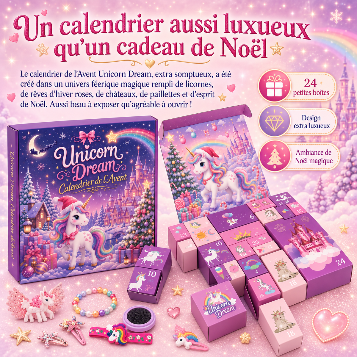Calendrier de l’Avent Rêves de Licorne
