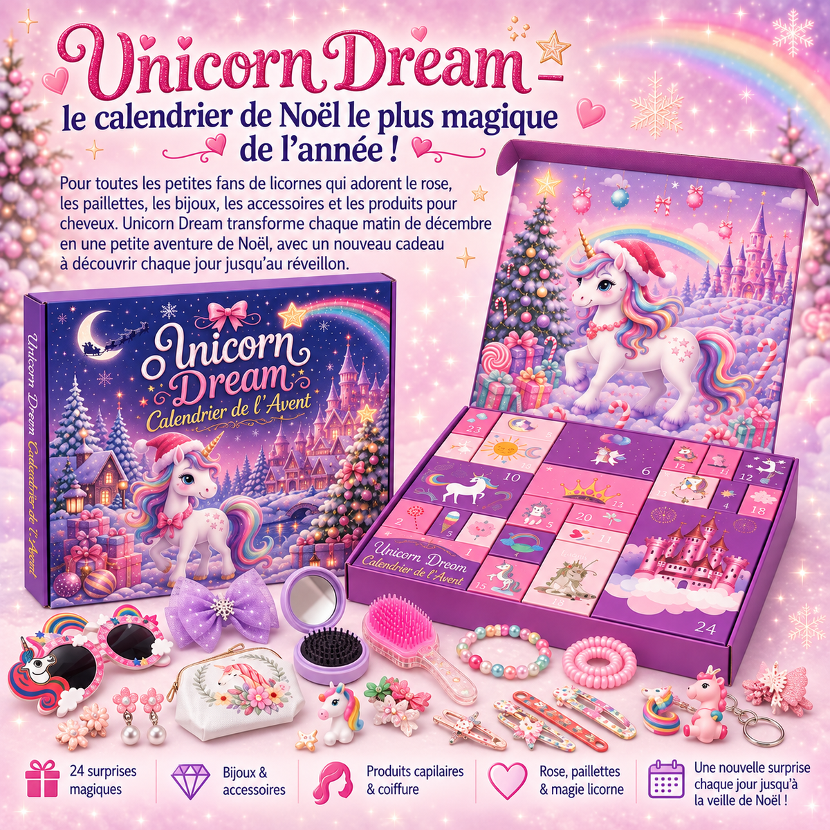 Calendrier de l’Avent Rêves de Licorne