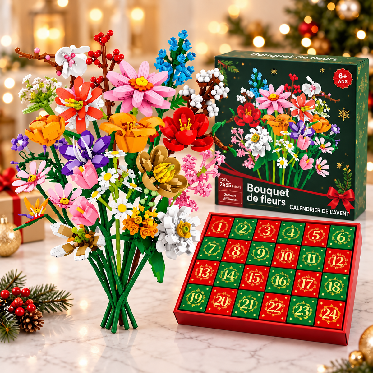 Calendrier de l’Avent Bouquet de Fleurs – Créez votre propre bouquet magique pour Noël