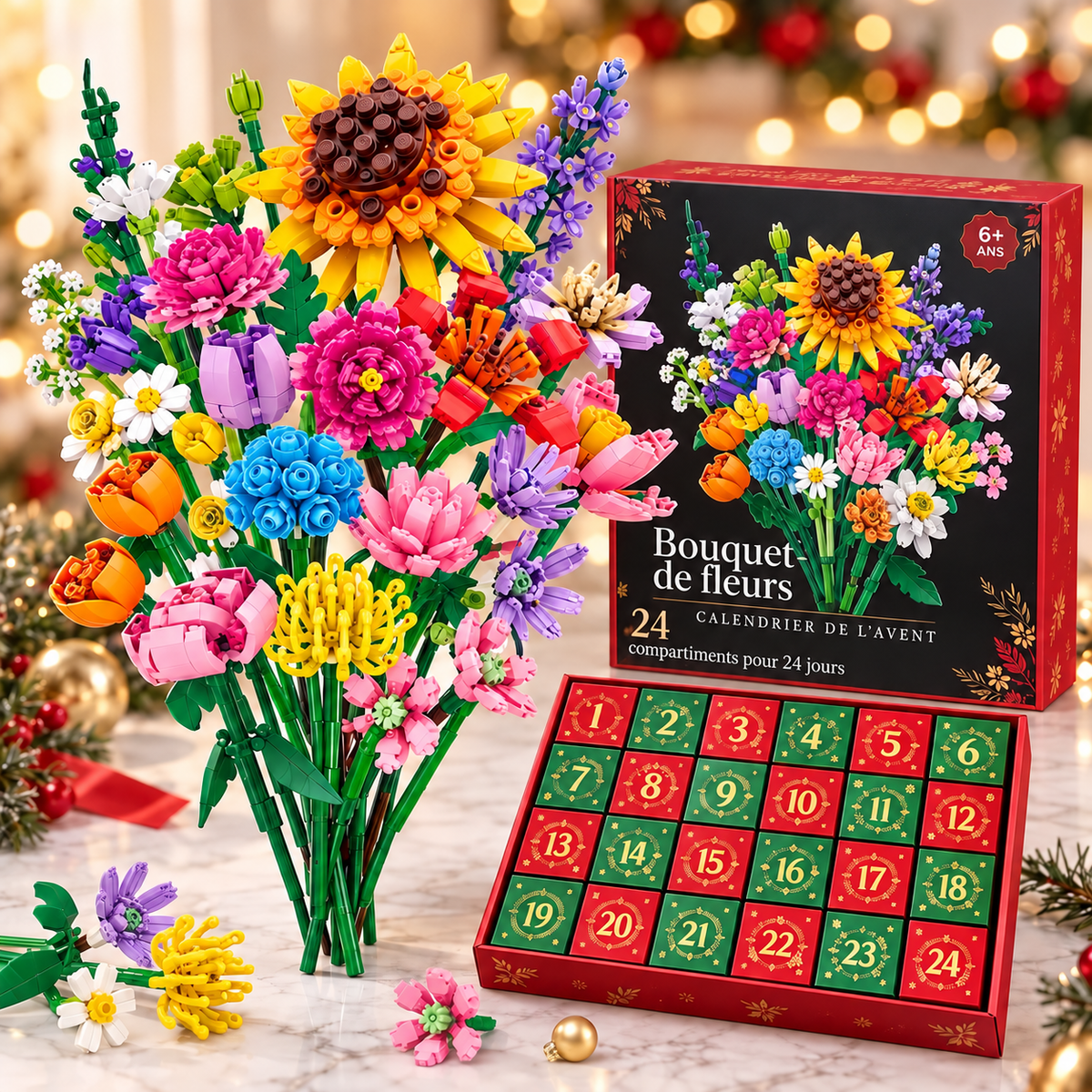 Calendrier de l’Avent Bouquet de Fleurs – Créez votre propre bouquet magique pour Noël