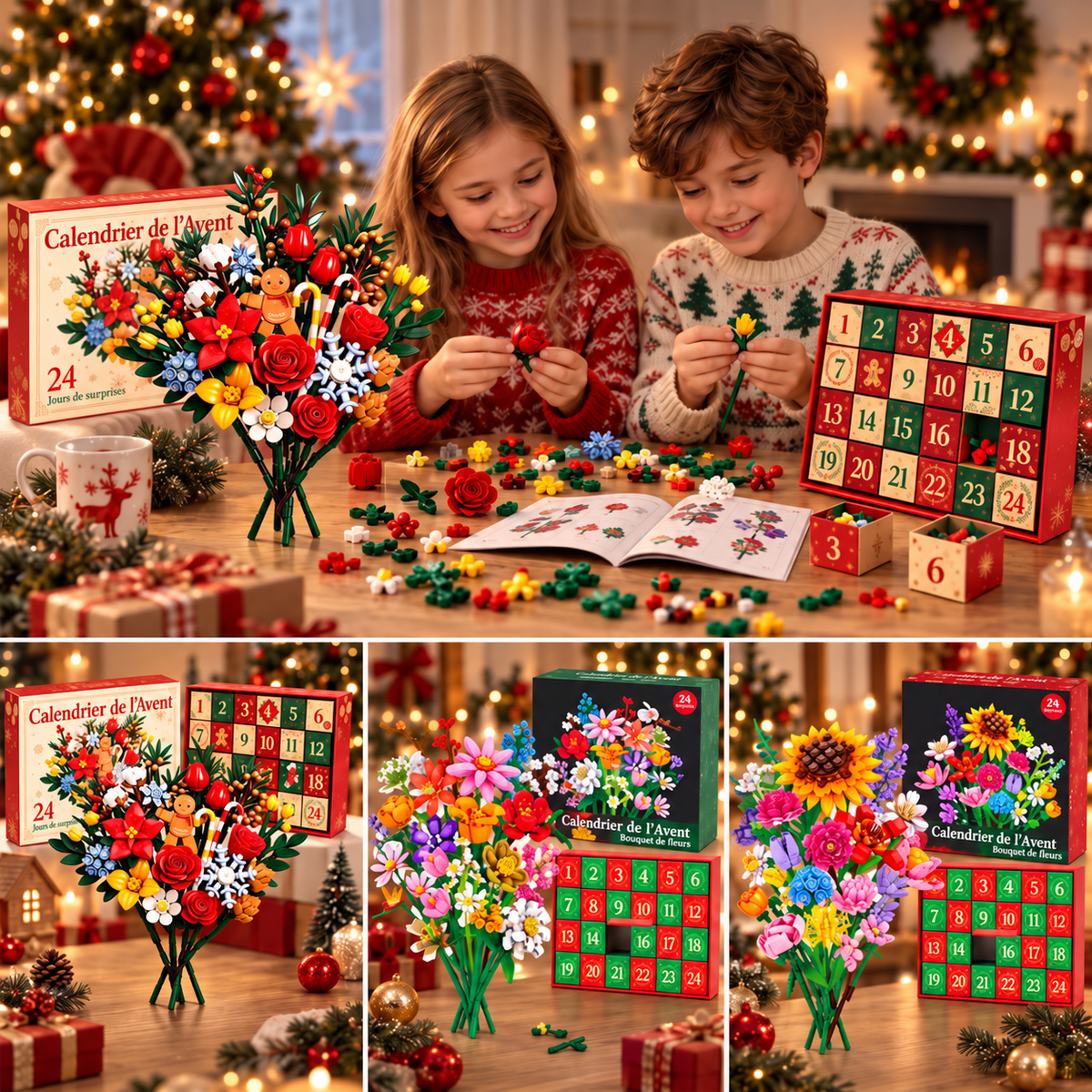 Calendrier de l’Avent Bouquet de Fleurs – Créez votre propre bouquet magique pour Noël