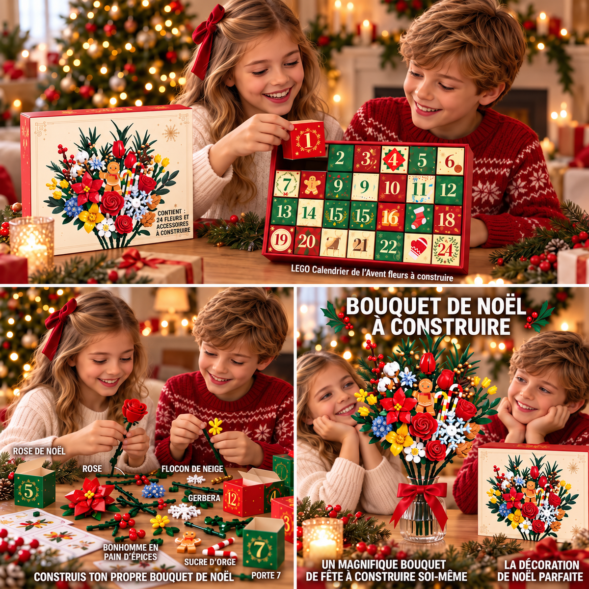 Calendrier de l’Avent Bouquet de Fleurs – Créez votre propre bouquet magique pour Noël