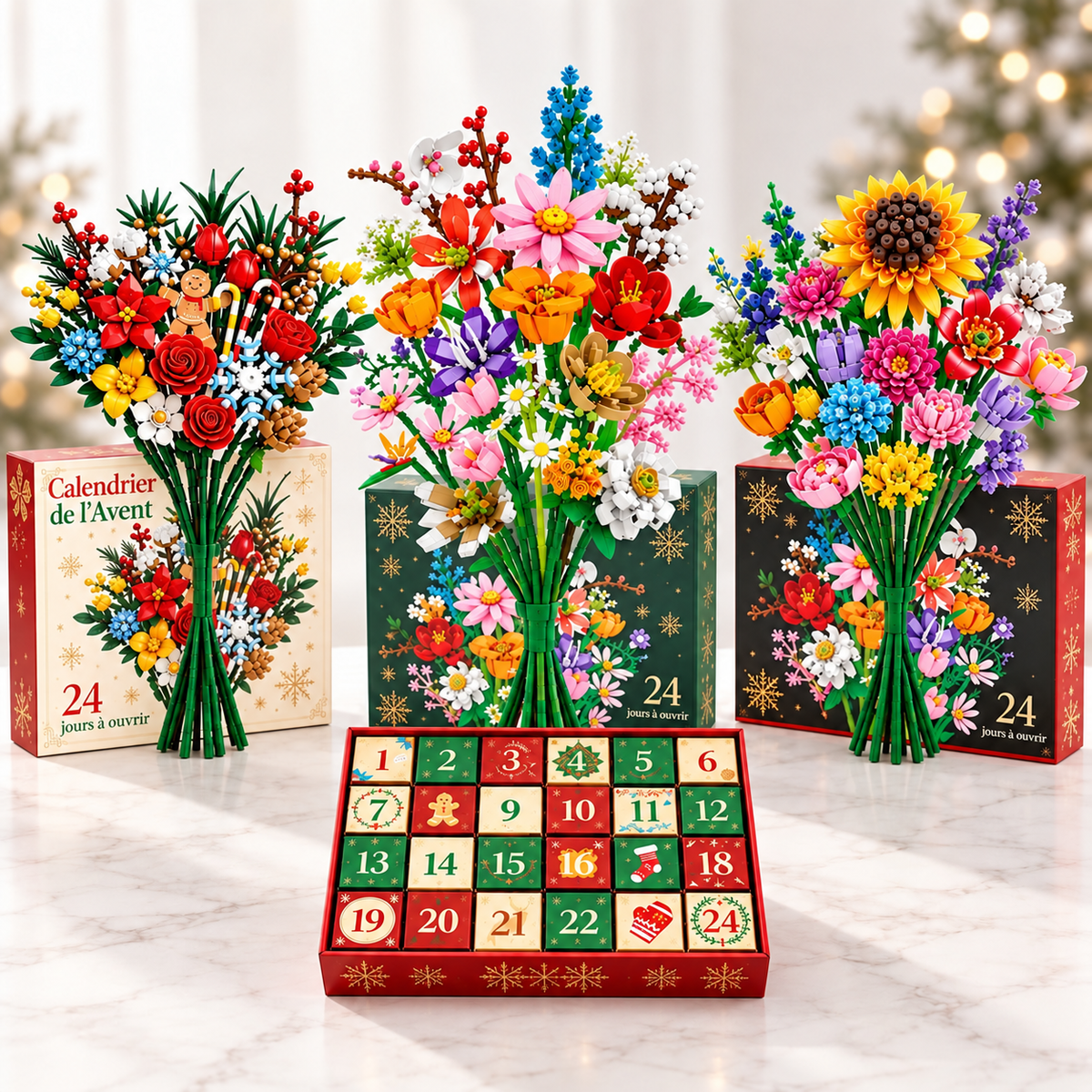 Calendrier de l’Avent Bouquet de Fleurs – Créez votre propre bouquet magique pour Noël