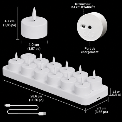 Bougies LED Rechargeables
