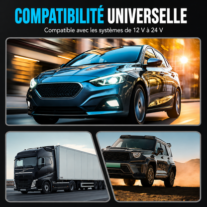 Transmetteur FM Bluetooth universel - Streaming musical sans fil et appels mains libres
