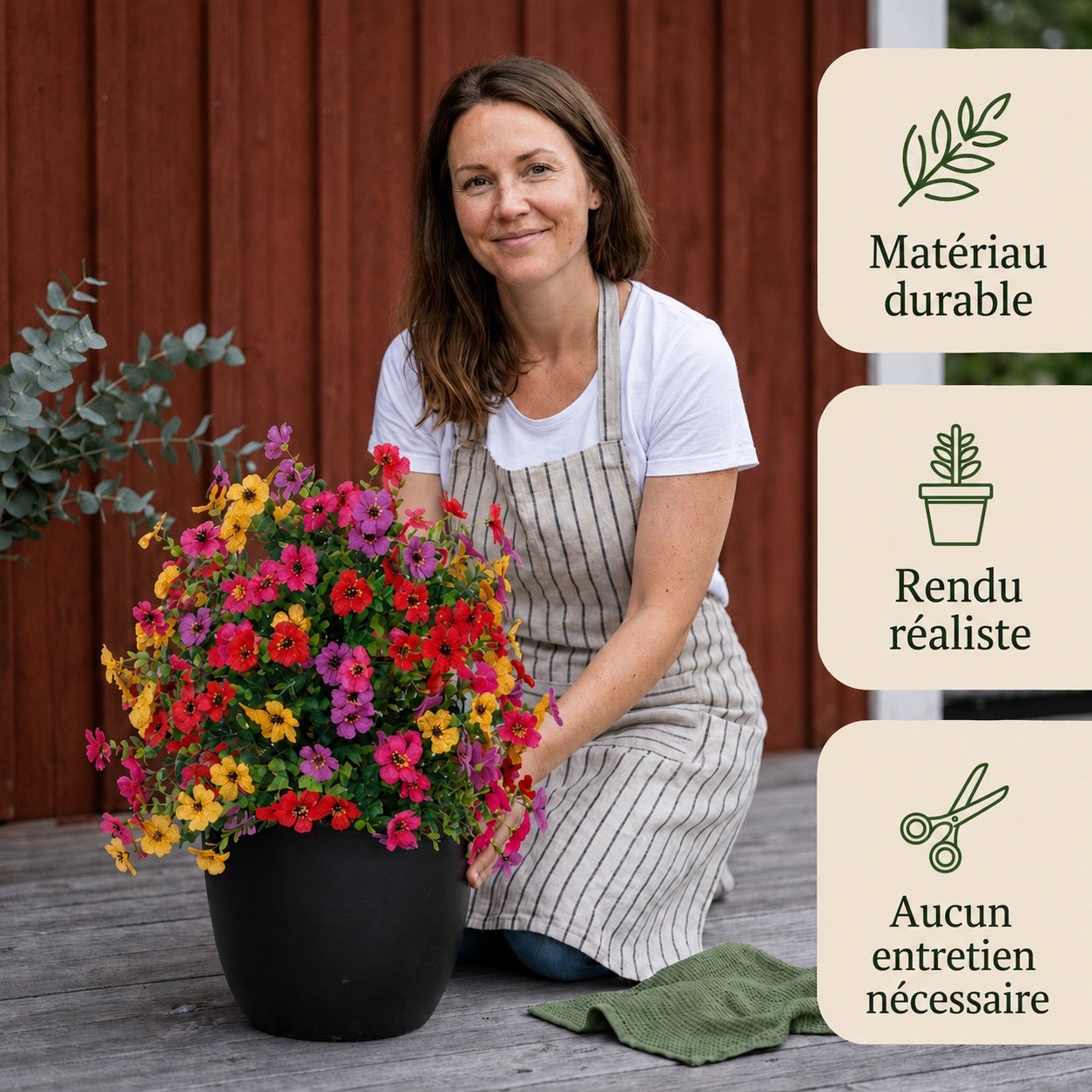 FloraLux - Fleurs Artificielles Haut de Gamme pour Entrée et Terrasse