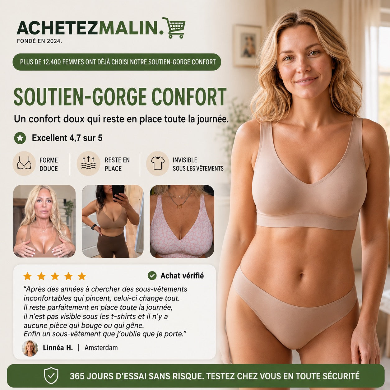 SoftForm BH - Forme naturelle sans armatures ni rembourrage
