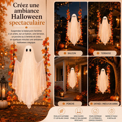 La balançoire fantôme avec éclairage LED – la nouveauté Halloween incontournable de cette année !