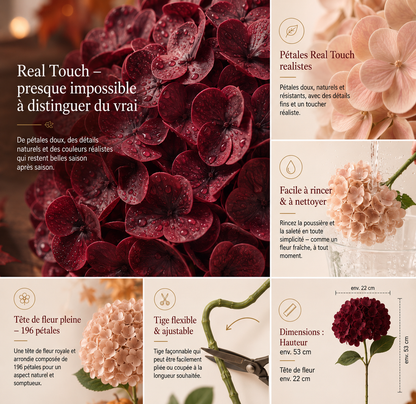Hortensia d’Automne Artificiel – Hortensias artificiels réalistes avec une texture naturelle