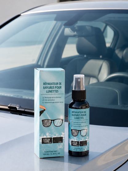 Spray réparateur pour rayures sur verres de lunettes