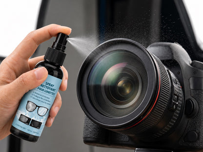 Spray réparateur pour rayures sur verres de lunettes