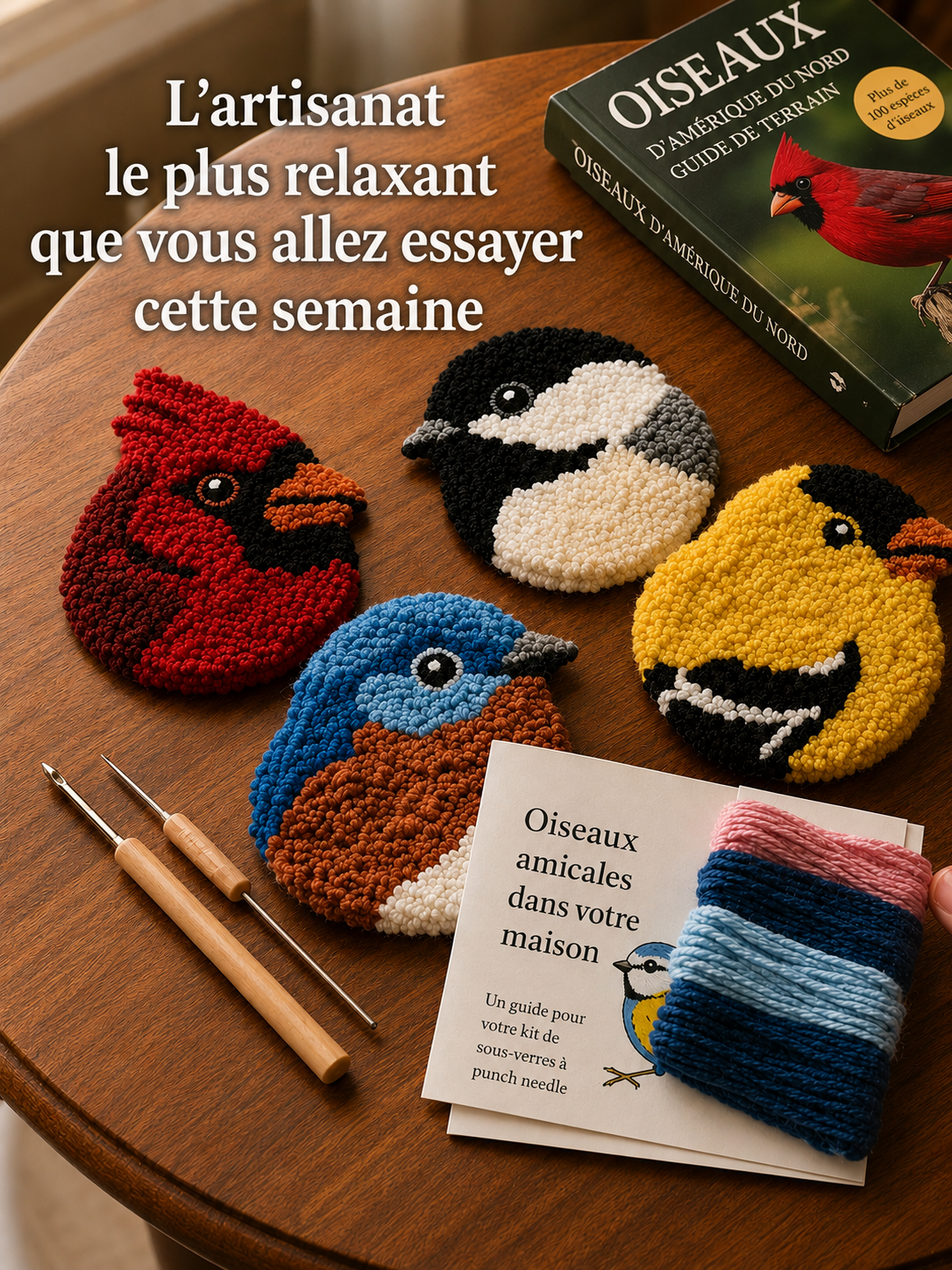 Kit de Broderie DIY pour Dessous de Verreet