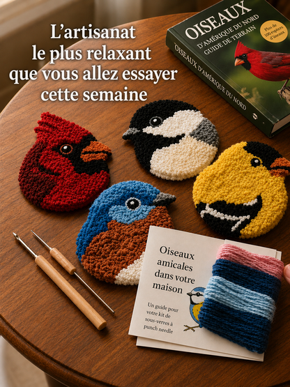 Kit de Broderie DIY pour Dessous de Verreet