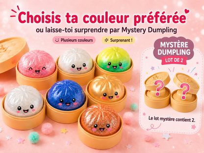 Glitter Dumpling Squishy – la balle anti-stress la plus adorable du moment
