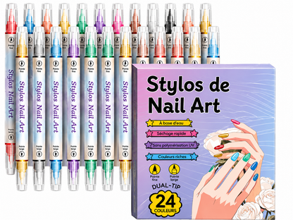 Ensemble de Stylos Double Embout pour Nail Art