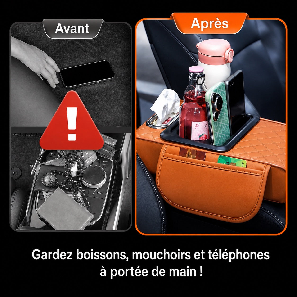Accoudoir Multifonctionnel en Cuir