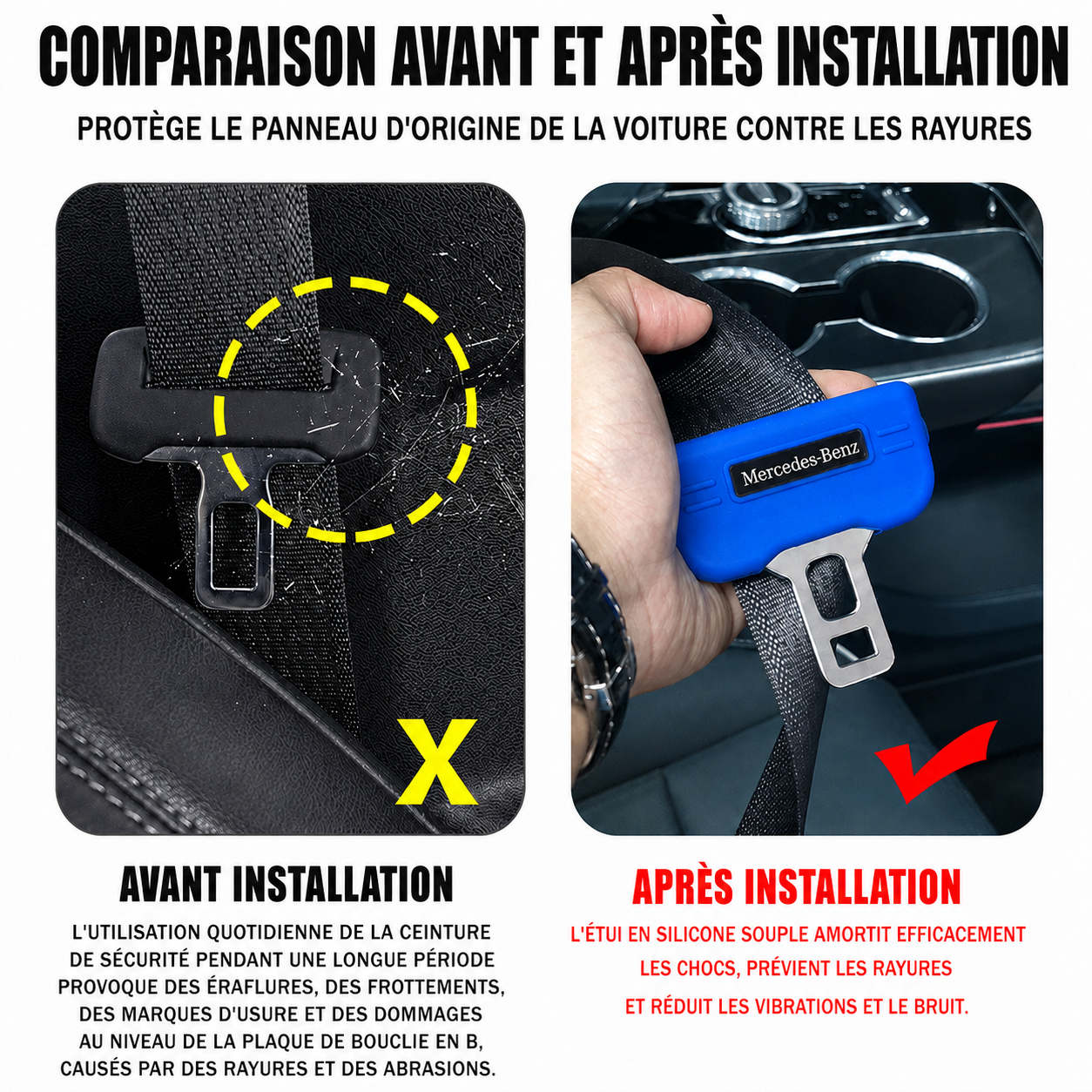Protection de ceinture de sécurité avec logo
