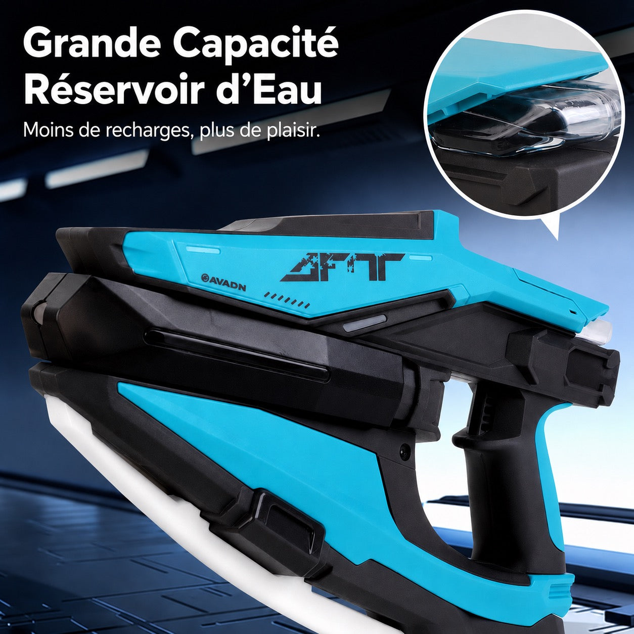 Pistolet à eau électrique avec effets LED et brume